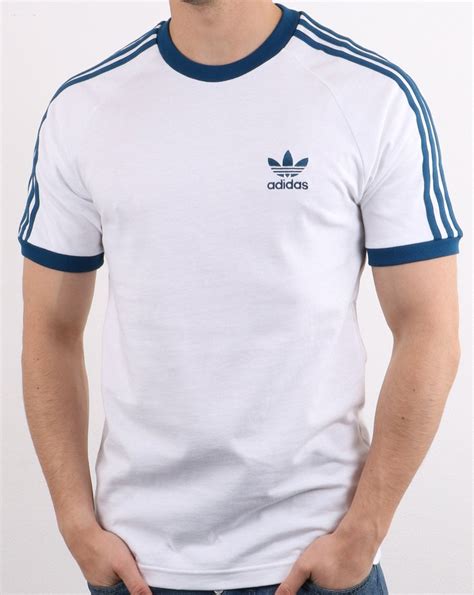 adidas wit blauwe strepen shirt